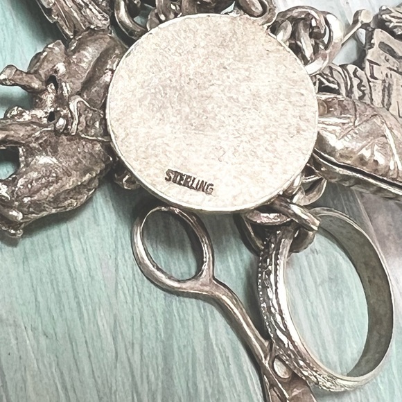 Vintage Charm Bracelet Sterling - Picture 7 of 13